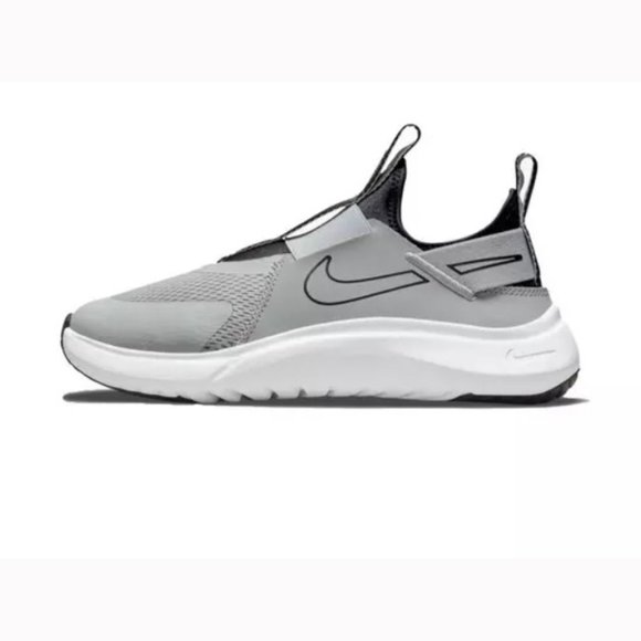 Nike Kid's Flex Plus (GS) Light Smoke Grey/ Black White Sneakers - Picture 3 of 16